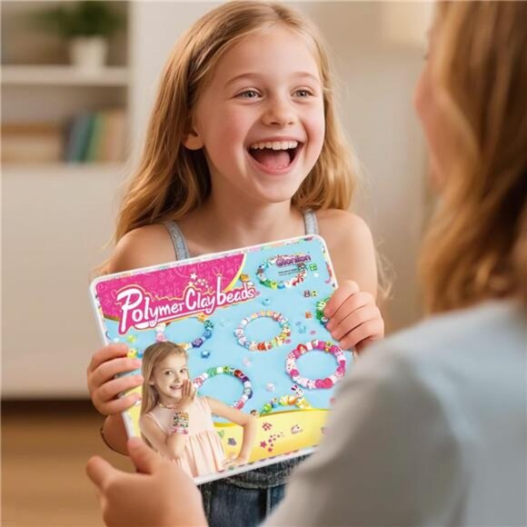 Gionlion 1200 Pcs Polymer‎ Clay Beads Bracelet Making Kit, 25 Style Animal Fruit - Picture 6 of 7